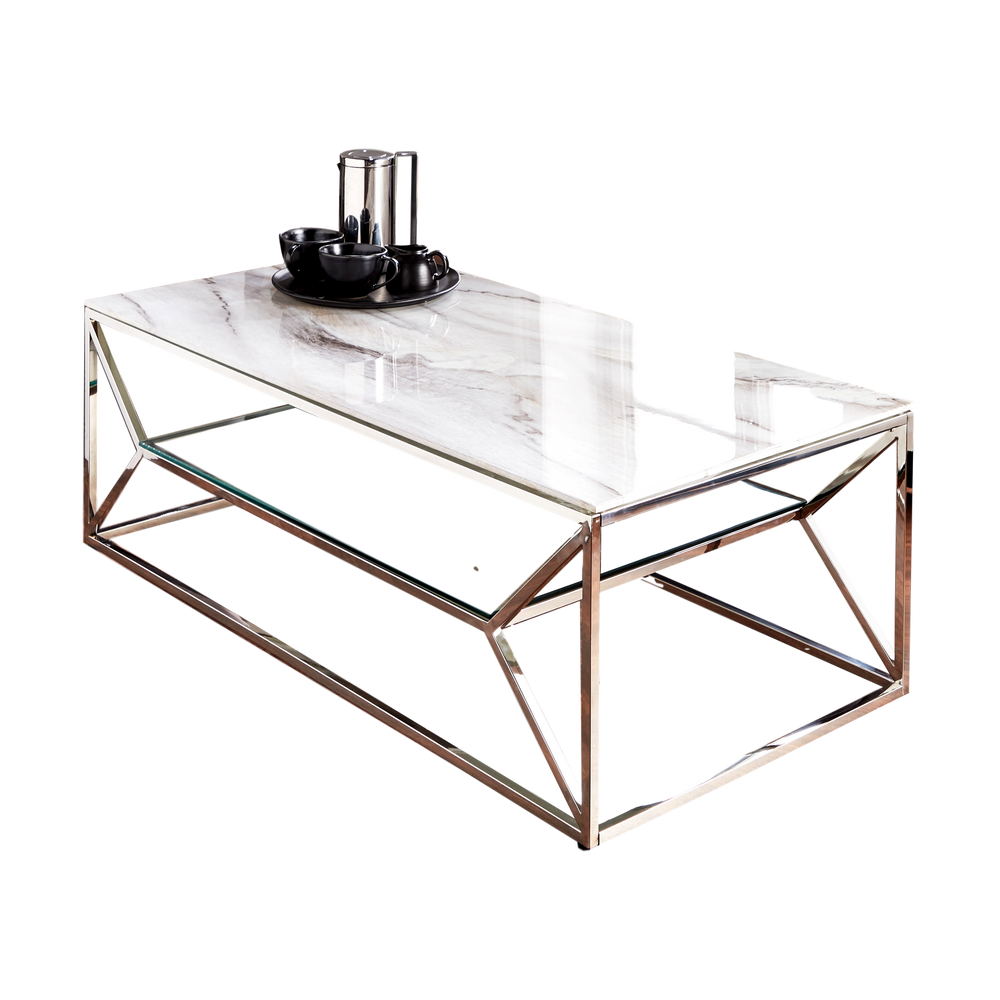 Marble Glass Coffee Table