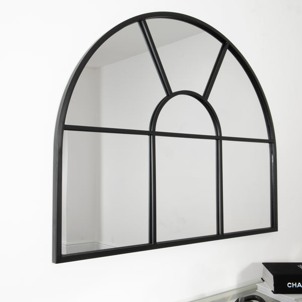 Arched Black Metal Mirror Native Home & Lifestyle
