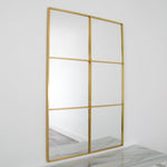 Manhattan Gold Window Mirror (120x80cm)