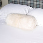 White Sheepskin Lumbar Cushion