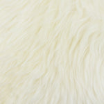 White Round Sheepskin Cushion