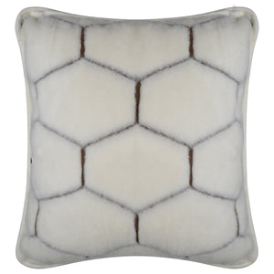 Cashmere Wool Pillow - Natural Hex
