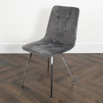 Squared Grey Dining Chairs (set of 2)