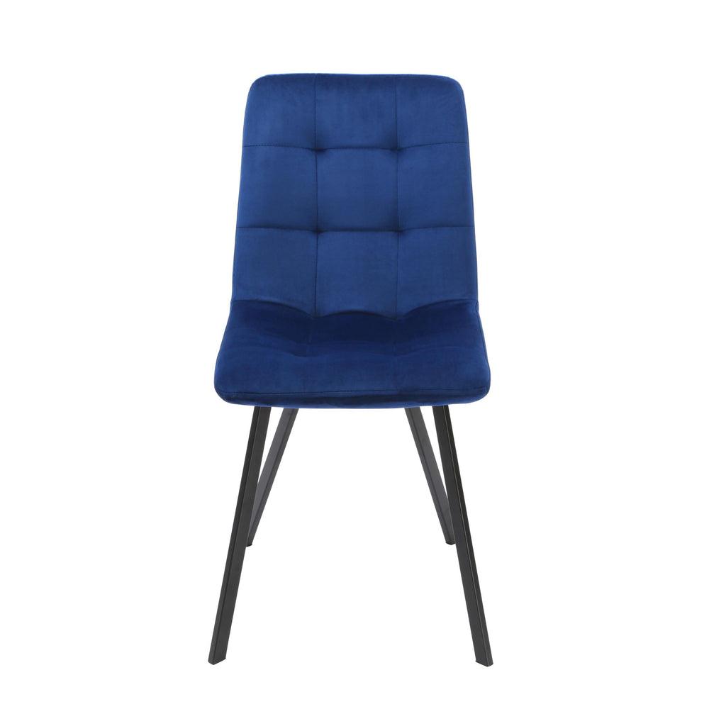 Squared Navy Blue Dining Chairs (set of 2)