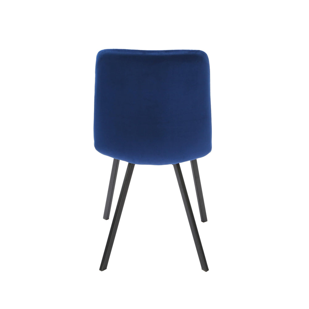 Squared Navy Blue Dining Chairs (set of 2)