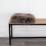 Taupe Square Sheepskin Chair Pad