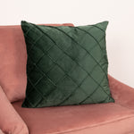 Diamond Green Velvet Cushion - Feather Filled