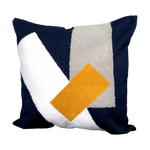 Navy Blue Abstract Boho Cushion Cover