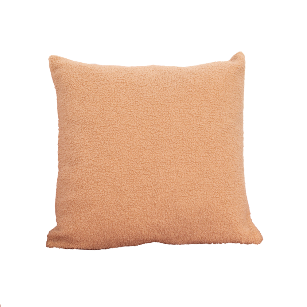 Light Brown Teddy Cushion - Feather Filled