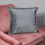 Snakeskin Textured Grey Velvet Cushion Cover