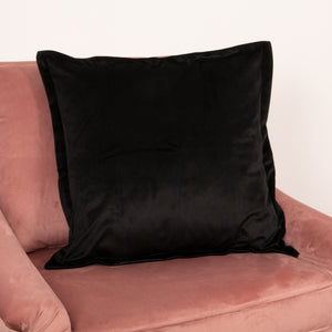 Black Velvet Cushion - Feather Filled