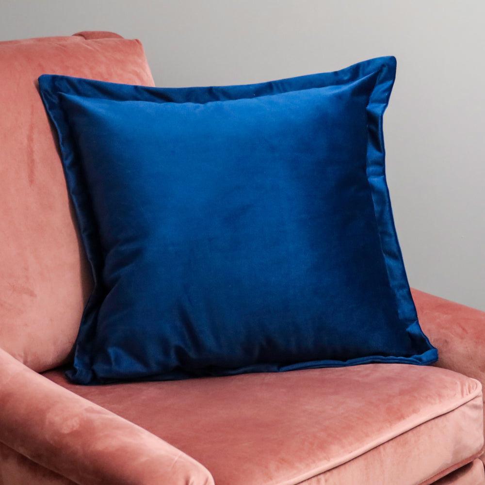 Navy Blue Velvet Cushion Cover