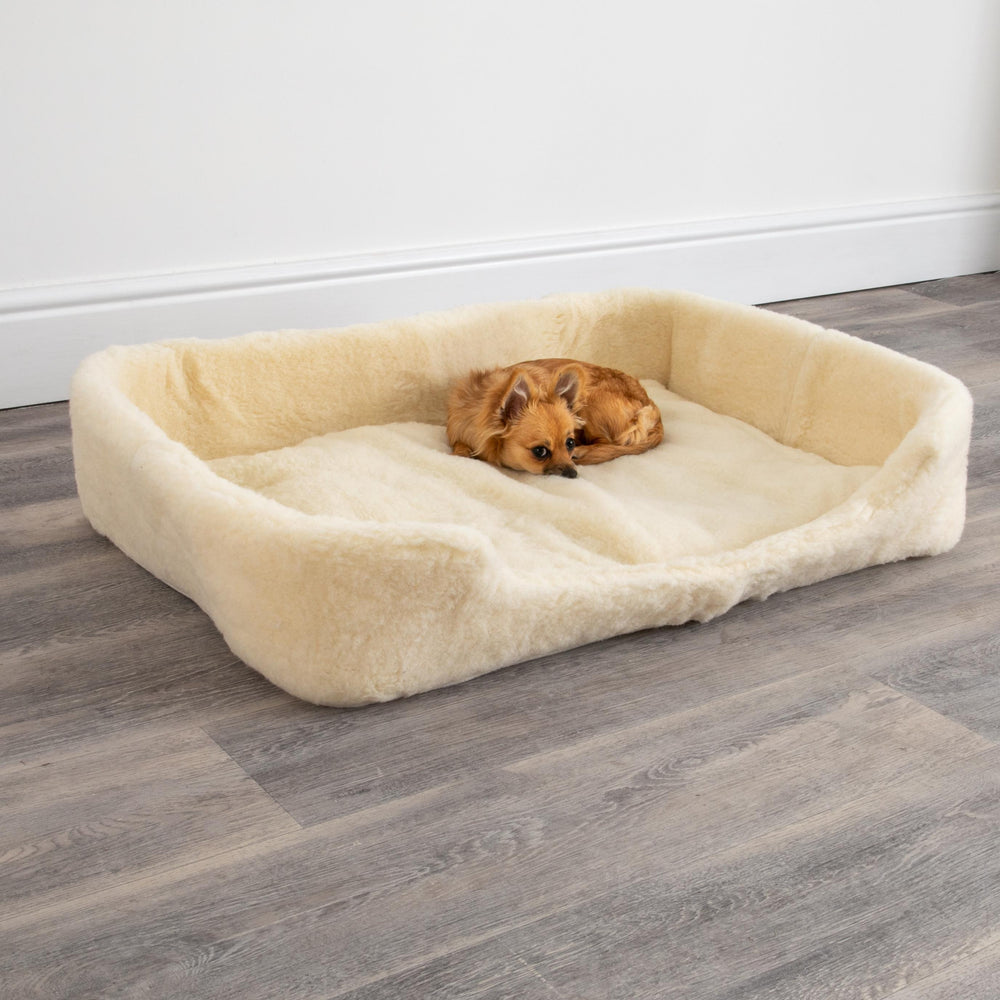 Merino Wool Pet Bed - Natural (white)