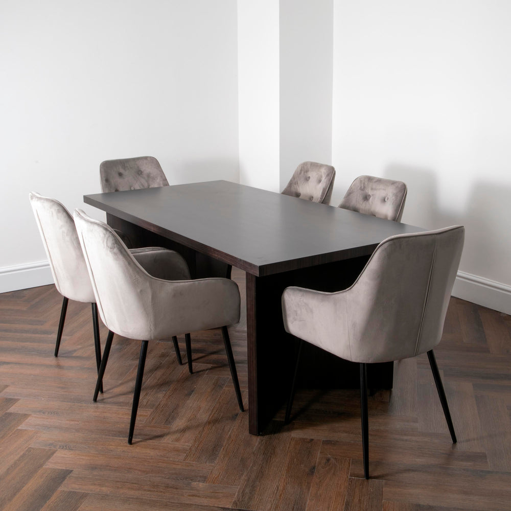 Espresso Walnut Ascot Dining Table with 4 Chairs