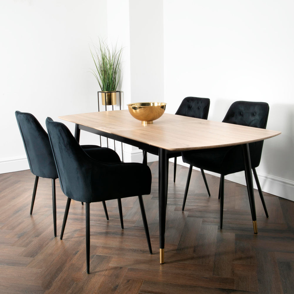 Light Oak Cambridge Dining Table with 4 Chairs