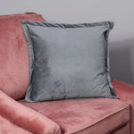 Snakeskin Textured Grey Velvet Cushion - Feather Filled