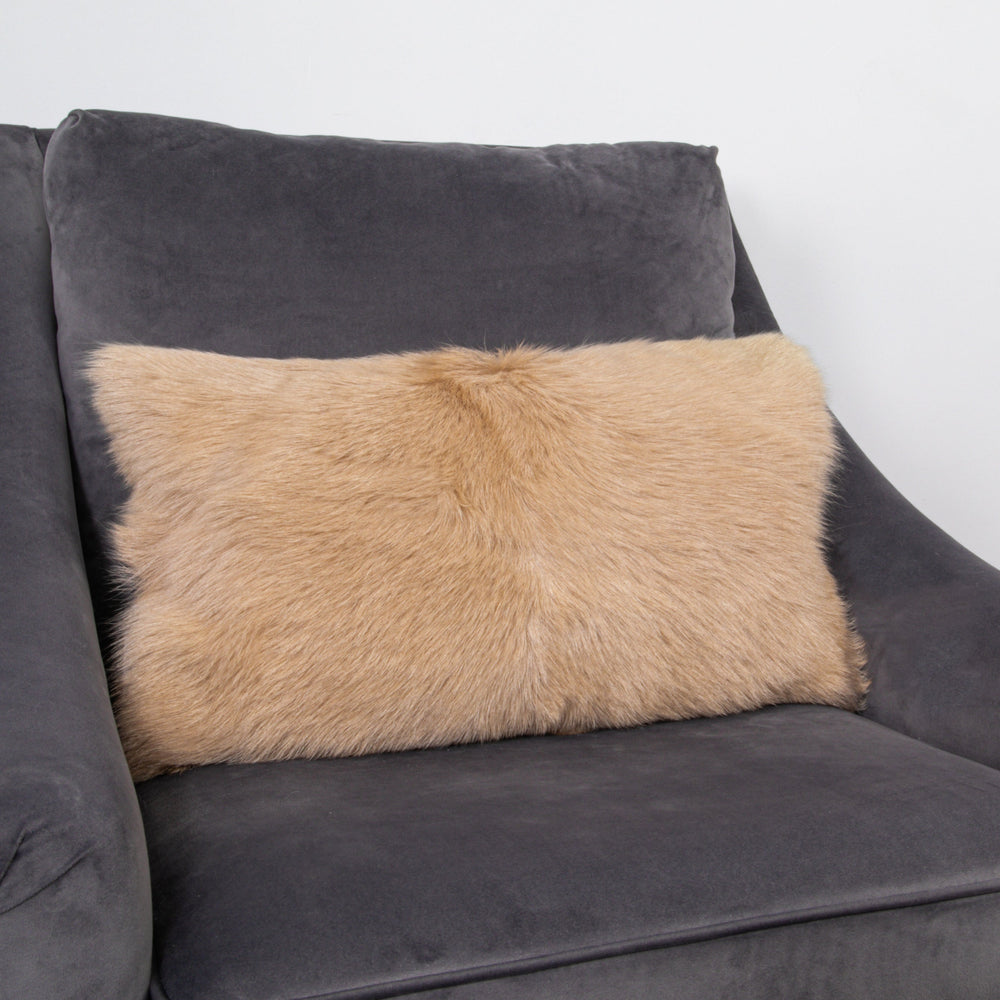 Cream Goatskin Cushion