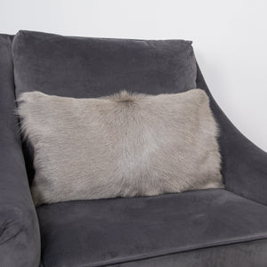 Light Grey Goatskin Cushion