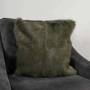 Forest Green Goatskin Cushion