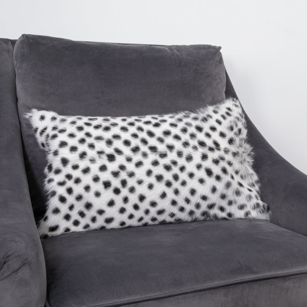 Black Dot Goatskin Print Cushion