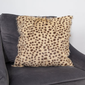 Brown Leopard Goatskin Print Cushion