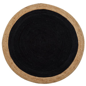 Milano Soft Jute Rug with Charcoal Centre