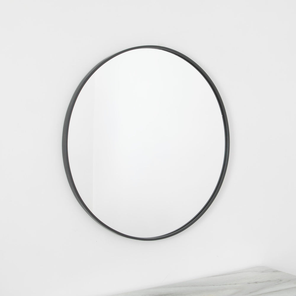 Grey Manhattan Round Mirror