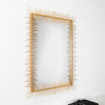 Gold Abstract Rectangular Mirror