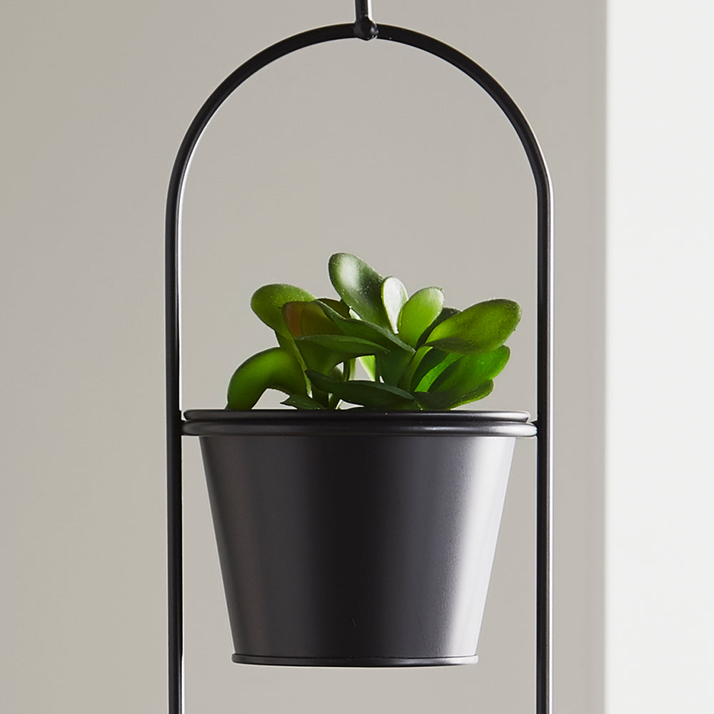 Small Duo Black Hanging Plant Holder