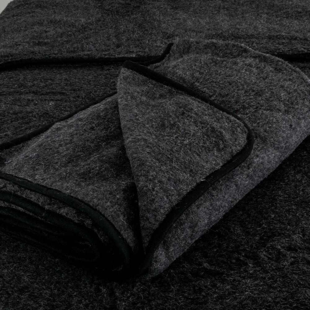 Merino Wool Blanket - Black