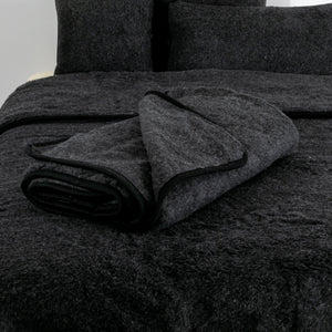 Merino Wool Blanket - Black