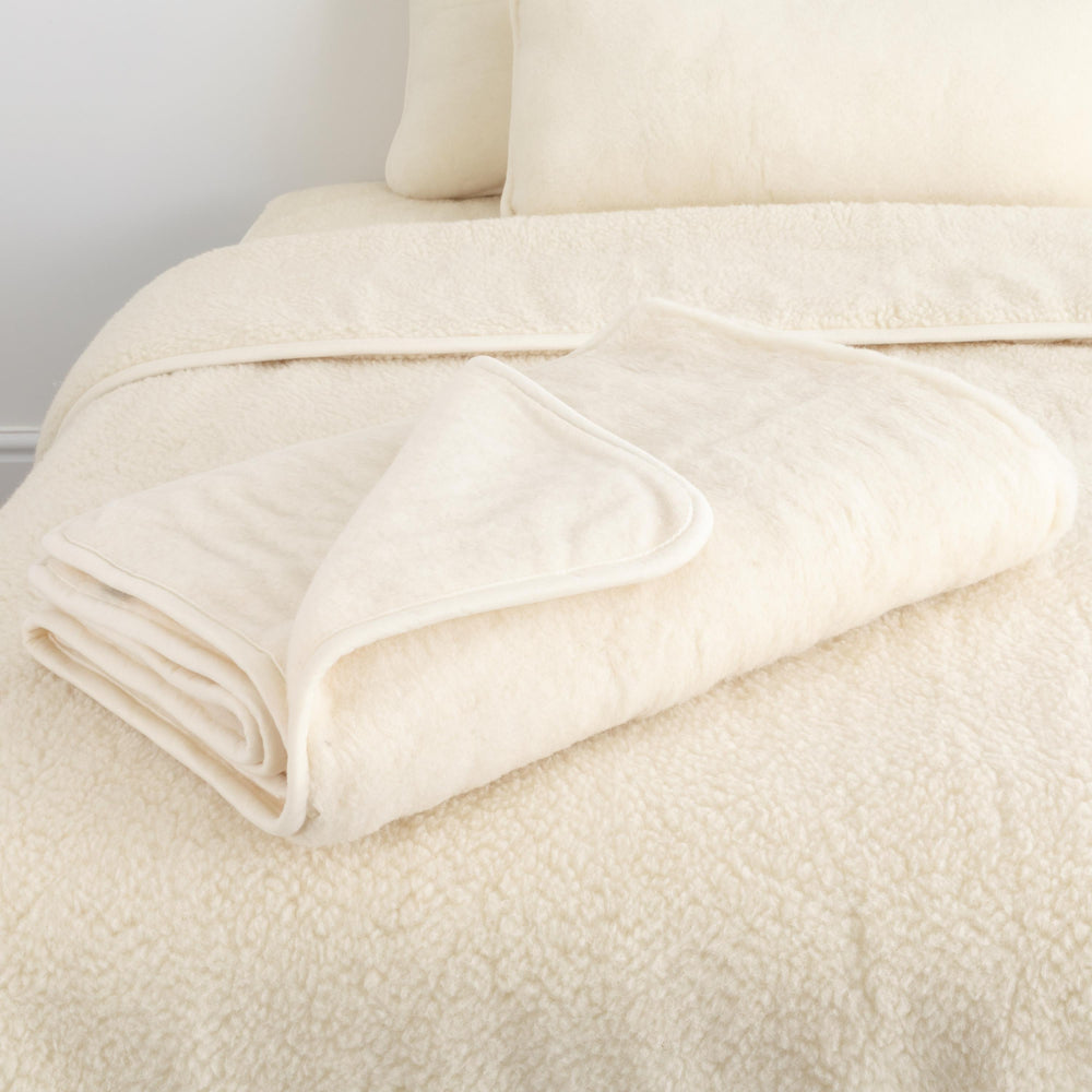 Merino Wool Blanket - Natural