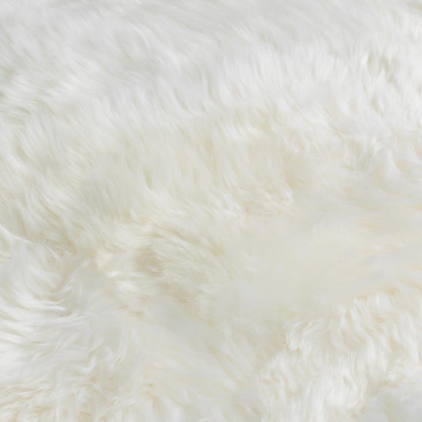 Natural White Square Sheepskin Chair Pad