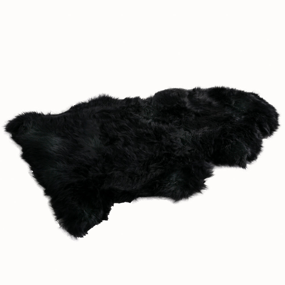 Black Sheepskin Rug XXL