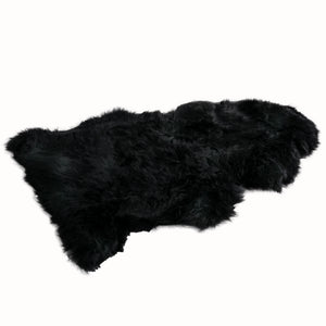 Black Sheepskin Rug XXL