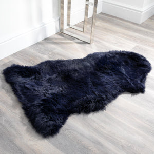 Blue Sheepskin Rug XXL