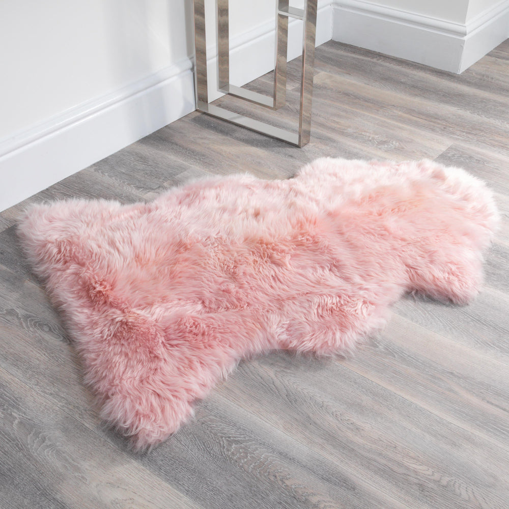 Blush Pink Sheepskin Rug XXL