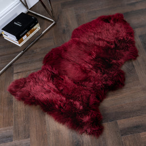 Red Sheepskin Rug XXL