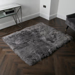 Grey Rectangle Sheepskin - 130 x 150cm