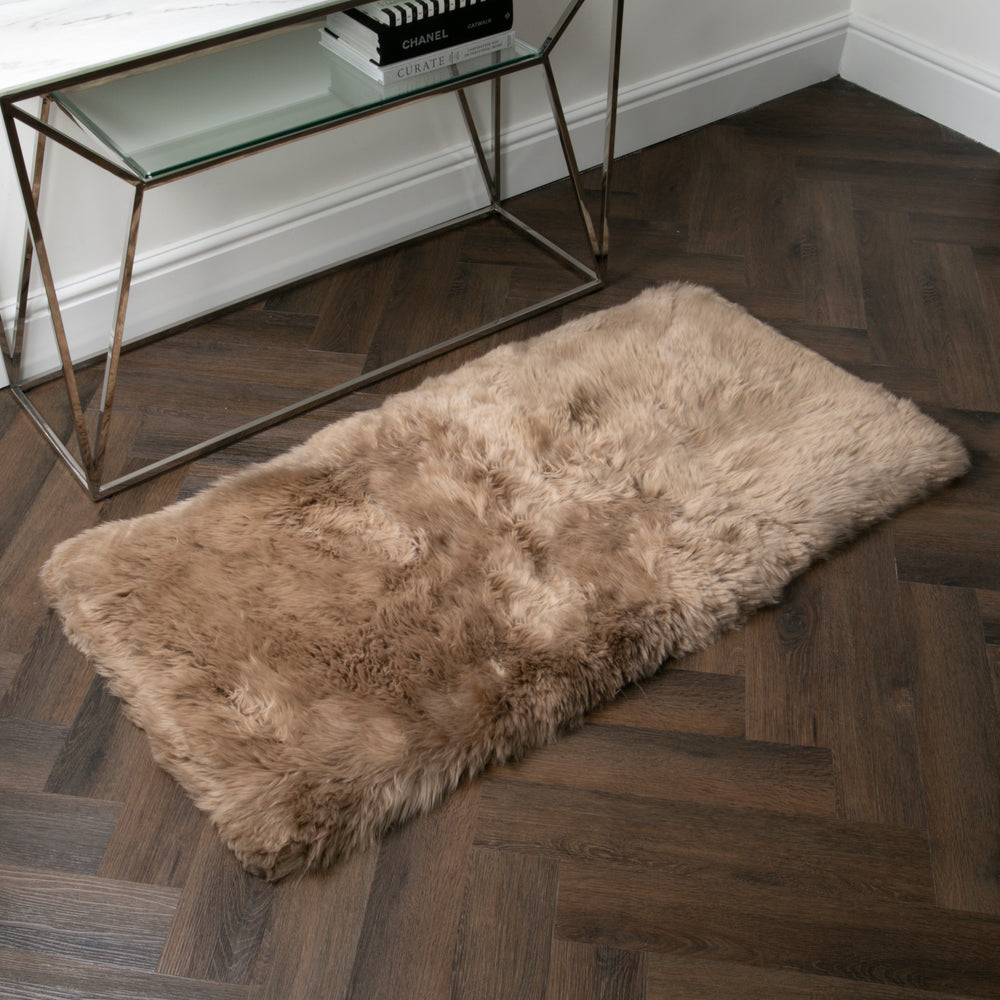 Light Brown Rectangle Sheepskin - 70 x 140cm