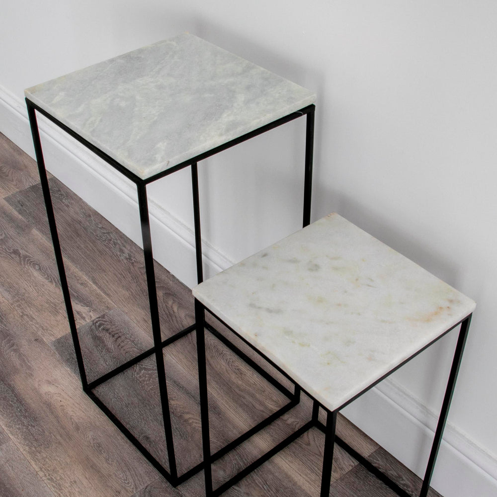 Marble Display Tables (set of 2)