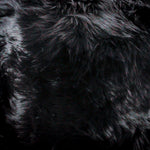 Black Metal Sheepskin Stool